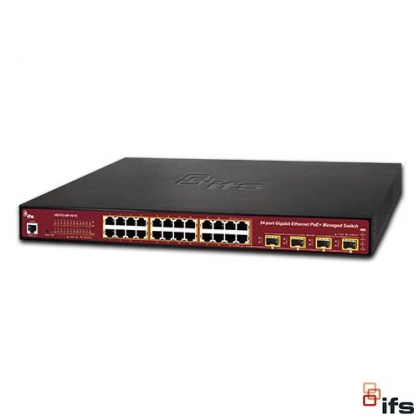 Switch 24 Port PoE GigaEth + 4 SFP