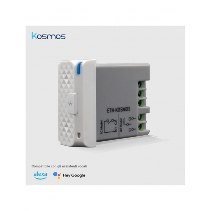 Pulsante smart KOSMOS bianco relè 230V