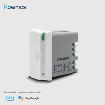 Pulsante smart KOSMOS bianco relè pulito