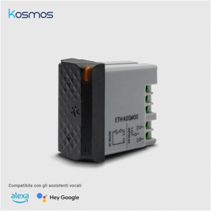 Pulsante smart KOSMOS nero relè pulito