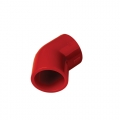 Curva giunzione 45° in ABS rosso per tubazione 27 mm