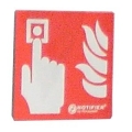 Cartello indicatore di posizione per PULSANTI manuali Allarme in metallo