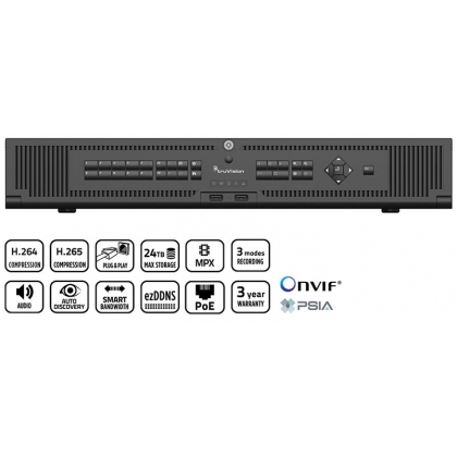 NVR22S 8/16 canali IP PoE 80/160Mbps