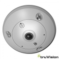 Truvision IP Dome 360° da esterno 6 Mpx 1.29mm fisheye audio IR 15m IP67 IK10 grigia