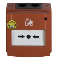 Avvisatore manuale incendio rottura vetro rosso isolato IP67 serie 900